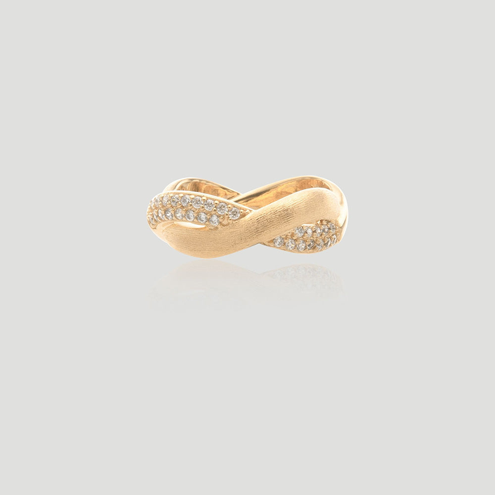 AG925 SILVER GOLD PLATED / CUBIC ZIRCONLA Ring RDBO7BYD06071