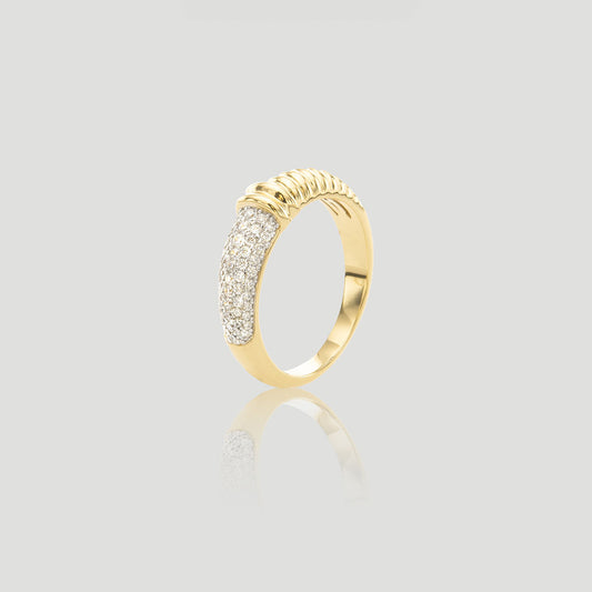 AG925 SILVER GOLD PLATED / CUBIC ZIRCONIA Ring RHA03BYD07082