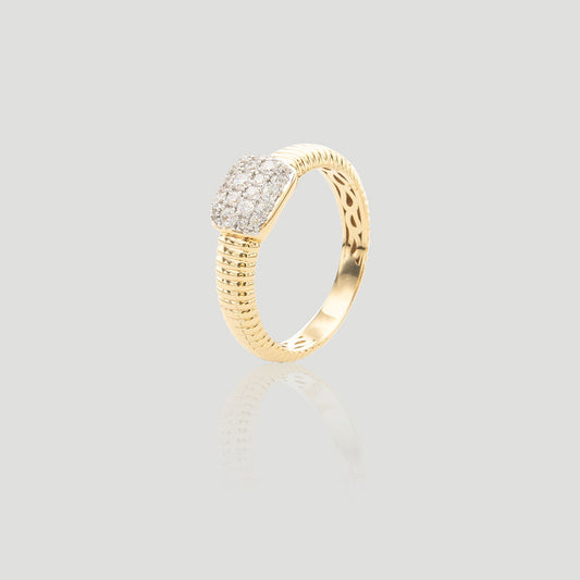 AG925 SILVER GOLD PLATED / CUBIC ZIRCONIA Ring RHAO3BYD07081